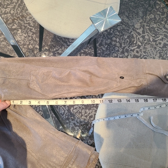 Danier pewter brushed leather moto  jacket - Picture 9 of 9